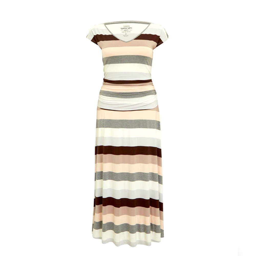 Torrid Super Soft Knits Maxi Jersey Shirred Dress Size 3